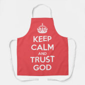 Keep Calm and Trust God エプロン (正面)
