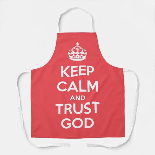 Keep Calm and Trust God エプロン (正面)