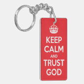 Keep Calm and Trust God キーホルダー (正面左)