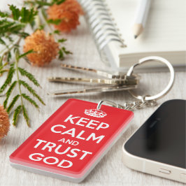 Keep Calm and Trust God キーホルダー