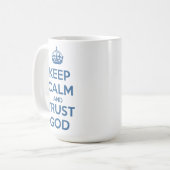Keep Calm and Trust God コーヒーマグカップ (正面左)