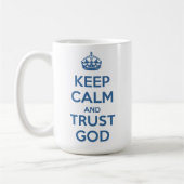Keep Calm and Trust God コーヒーマグカップ (左)
