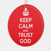 Keep Calm and Trust God セラミックオーナメント (左)
