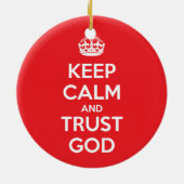 Keep Calm and Trust God セラミックオーナメント (裏面)