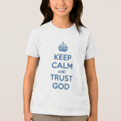 Keep Calm and Trust God トライブレンドTシャツ (正面)