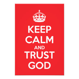 Keep Calm and Trust God フォトプリント