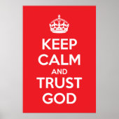 Keep Calm and Trust God ポスター (正面)
