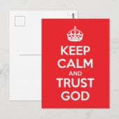 Keep Calm and Trust God ポストカード (正面/裏面)