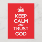 Keep Calm and Trust God ポストカード (正面)