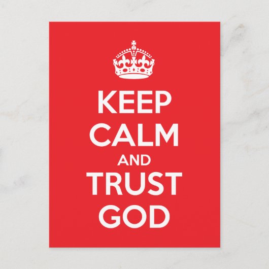 Keep Calm and Trust God ポストカード (正面)