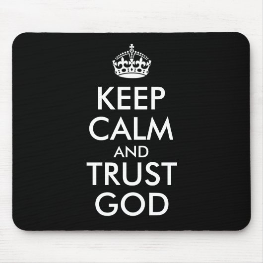 KEEP CALM AND TRUST GOD マウスパッド (正面)