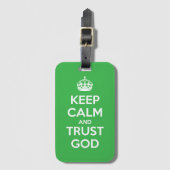 Keep Calm and Trust God ラゲッジタグ (正面縦)