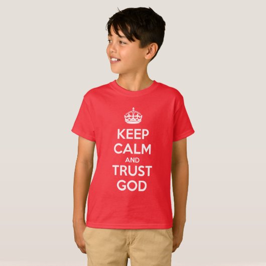 Keep Calm and Trust God Tシャツ (正面フル)