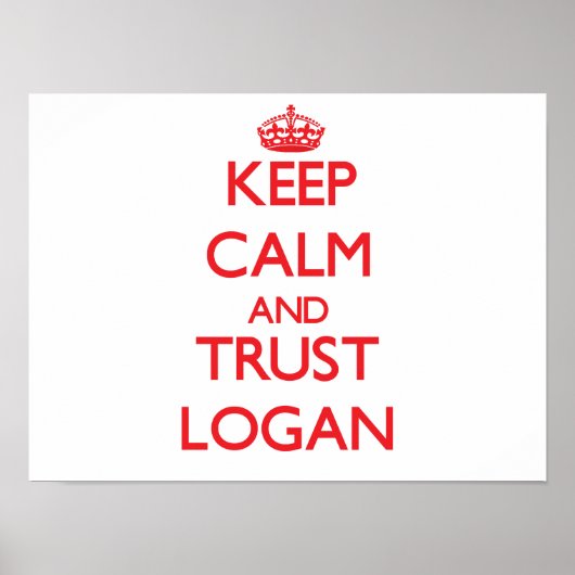 Keep Calm and TRUST Logan ポスター (正面)
