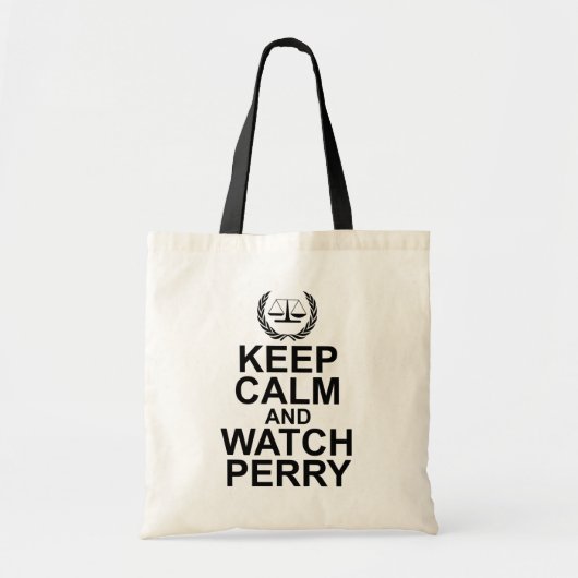 Keep Calm and Watch Perry Legal Humor トートバッグ (正面)
