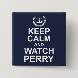 Keep Calm and Watch Perry Legal Humor 缶バッジ