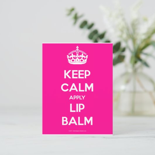 Keep-Calm-Apply-Lip-Balm.pdf ポストカード (スタンド正面)