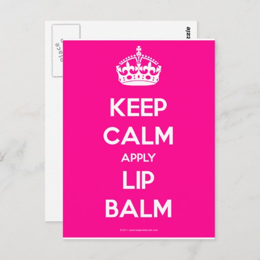 Keep-Calm-Apply-Lip-Balm.pdf ポストカード (正面/裏面)