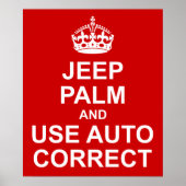Keep Calm Auto Correct Funny Poster ポスター (正面)