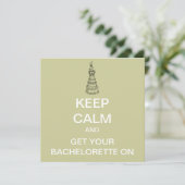 KEEP CALM Bachelorette Party Modern Invitation 招待状 (スタンド正面)