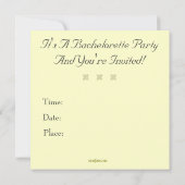 KEEP CALM Bachelorette Party Modern Invitation 招待状 (裏面)