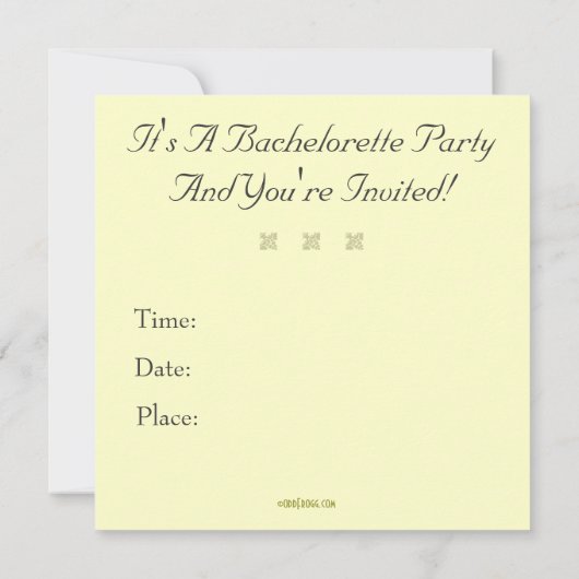 KEEP CALM Bachelorette Party Modern Invitation 招待状 (裏面)