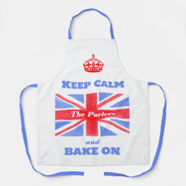 Keep Calm Bake On ユニオンジャック イギリス国旗 ユニセックス A エプロン