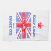 Keep Calm Bake On Union Jack British Flag  キッチンタオル (横)
