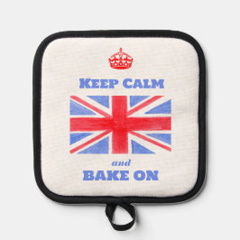 Keep Calm Bake On Union Jack British Flag  鍋敷き