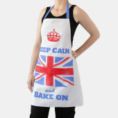 Keep Calm Bake On Union Jack British Flag Unisex エプロン (インサイチュ)