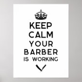 Keep calm barber ポスター (正面)
