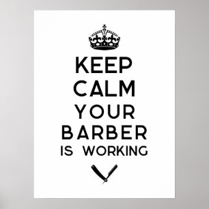 Keep calm barber ポスター