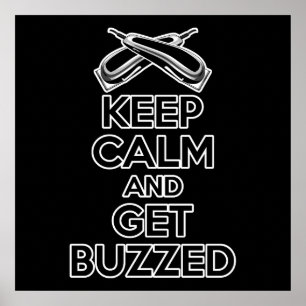 Keep Calm: Barber Humor ポスター