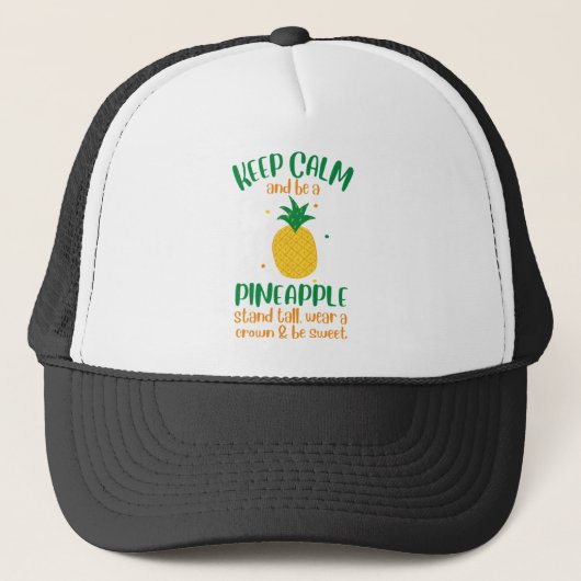 Keep Calm & Be a  Pineapple Summer キャップ (正面)