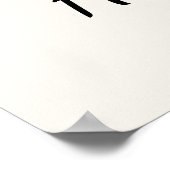 Keep Calm & Be Happy Black White ポスター (角)