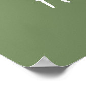 Keep Calm & Be Happy Sage Green ポスター (角)