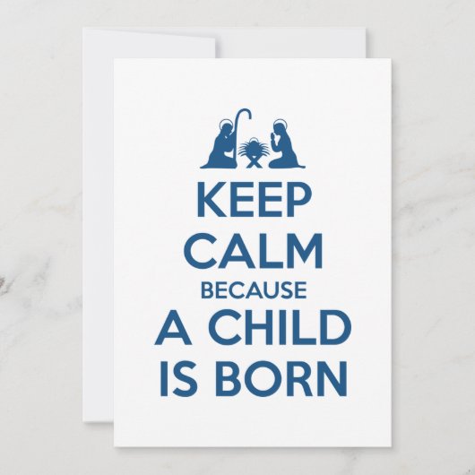 Keep Calm because a Child is Born シーズンカード (正面)