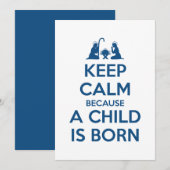 Keep Calm because a Child is Born シーズンカード (正面/裏面)