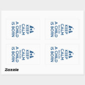 Keep Calm because a Child is Born 長方形シール (シート)