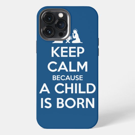 Keep Calm because a Child is Born iPhoneケース (裏面)