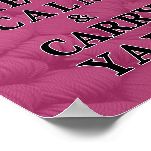 Keep Calm Carry Yarn • Knit Crochet Crafts ポスター (角)