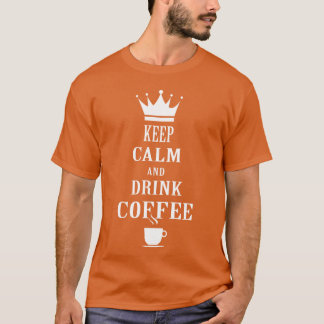 Keep Calm Coffee 女子にインスパイアされた ユニセックスTシャツ Tシャツ