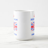 Keep Calm Drink Tea Union Jack British Flag  コーヒーマグカップ (中央)