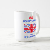 Keep Calm Drink Tea Union Jack British Flag  コーヒーマグカップ (正面右)