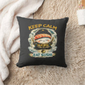 Keep Calm & Eat Sushi – ゼンかわいい寿司 クッション (ブランケット)