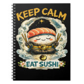 Keep Calm & Eat Sushi – ゼンかわいい寿司 ノートブック (正面)