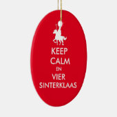 Keep Calm en Vier Sinterklaas Ornament セラミックオーナメント (右)