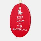 Keep Calm en Vier Sinterklaas Ornament セラミックオーナメント (左)
