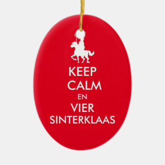 Keep Calm en Vier Sinterklaas Ornament セラミックオーナメント