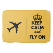 Keep Calm & Fly On,おもしろシンプル バスマット (正面)